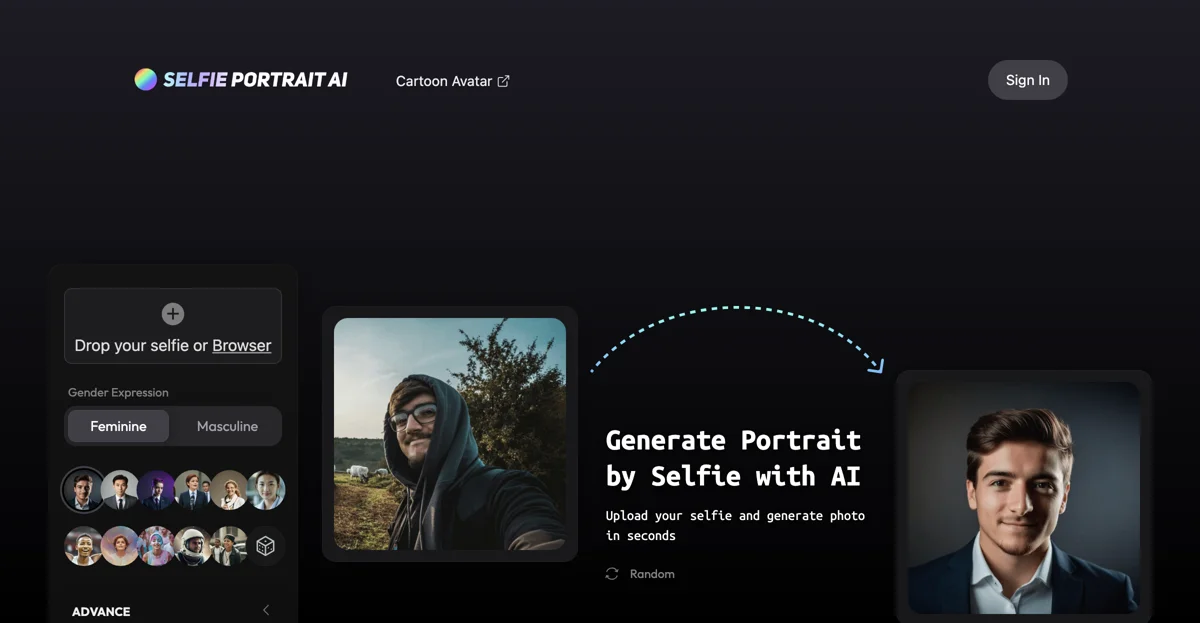 Transform Your Selfie into Stunning Portraits with Selfie Portrait AI