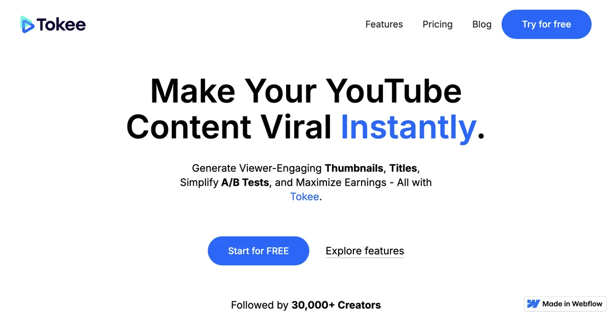 Tokee: Instant Viral Growth for YouTube Videos