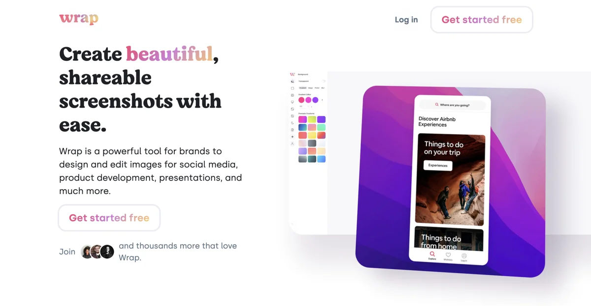 Wrap: Effortlessly Create Stunning Screenshots for Sharing