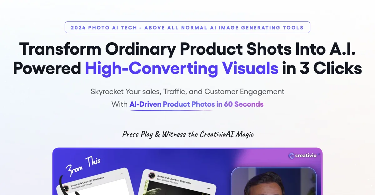 Transform Product Photography in 60 Seconds with Creativio AI