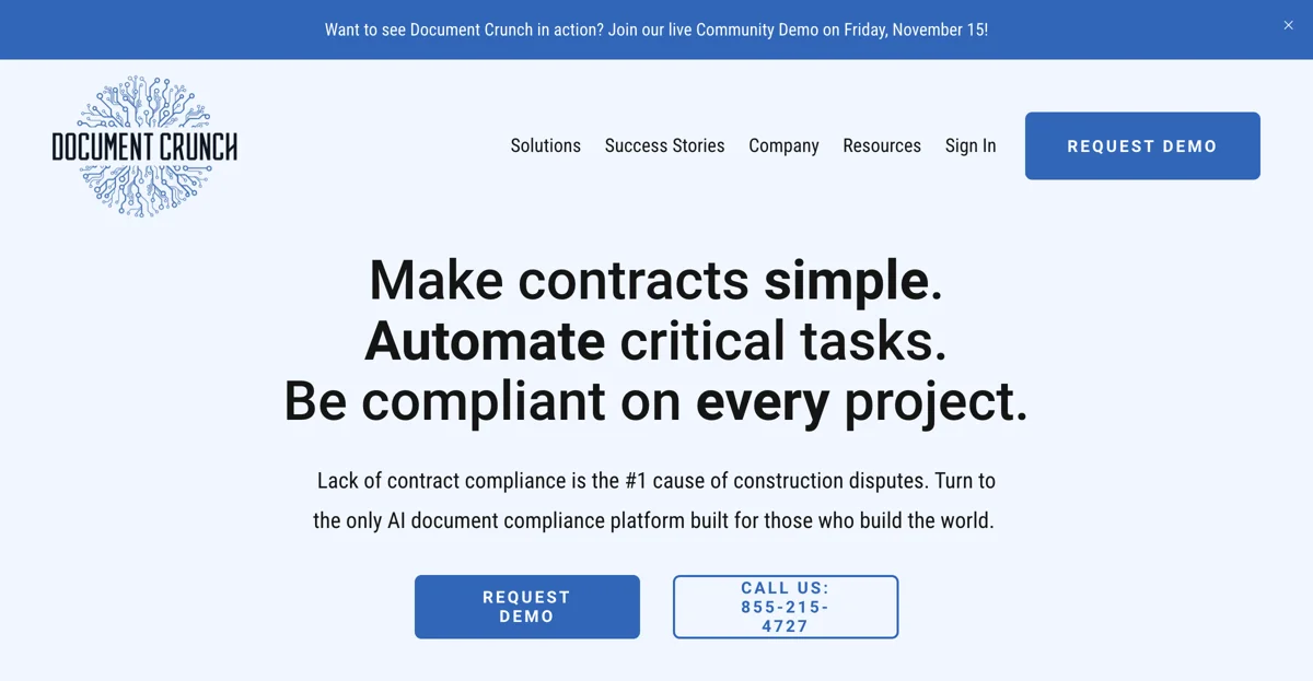 Document Crunch: Simplifying Contract Compliance in Construction