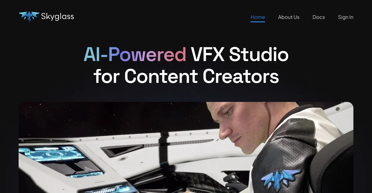 Skyglass: AI-Powered VFX Studio for Content Creators