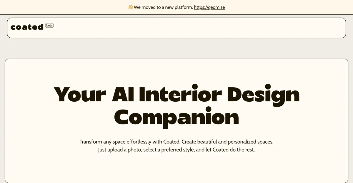 Coated - Your AI Interior Design Companion