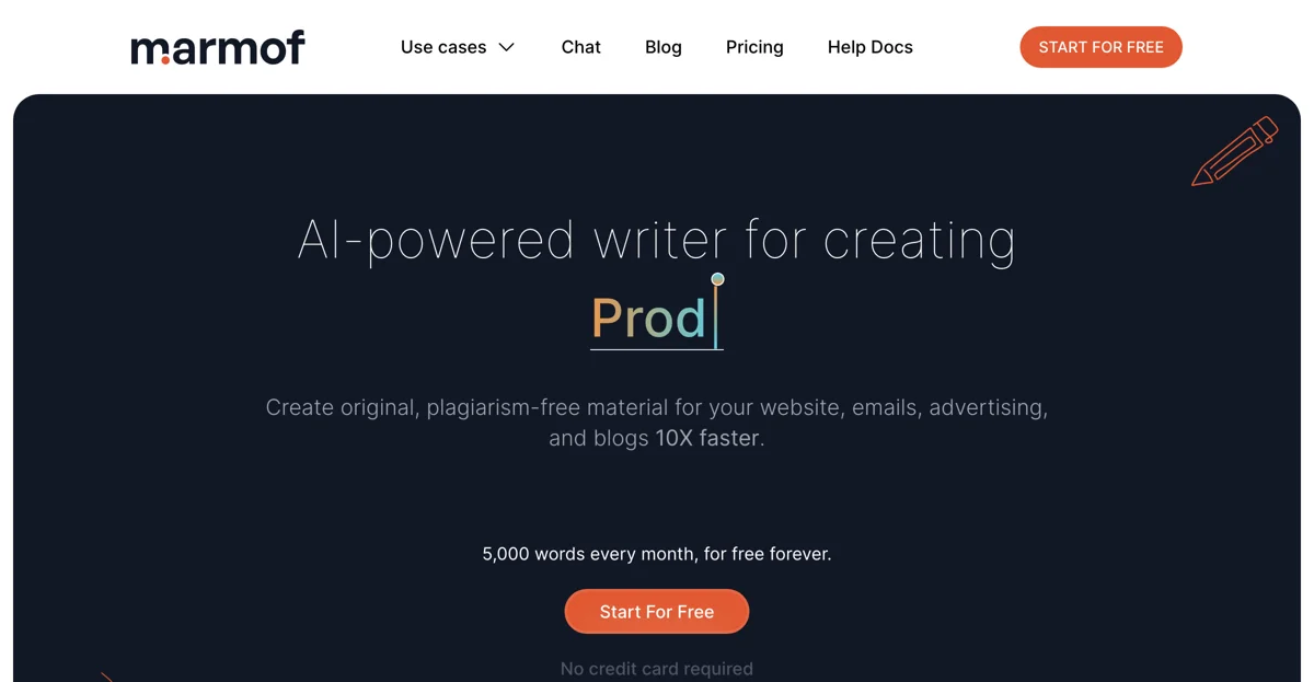 Marmof: AI Writing Assistant for Effortless Content Creation