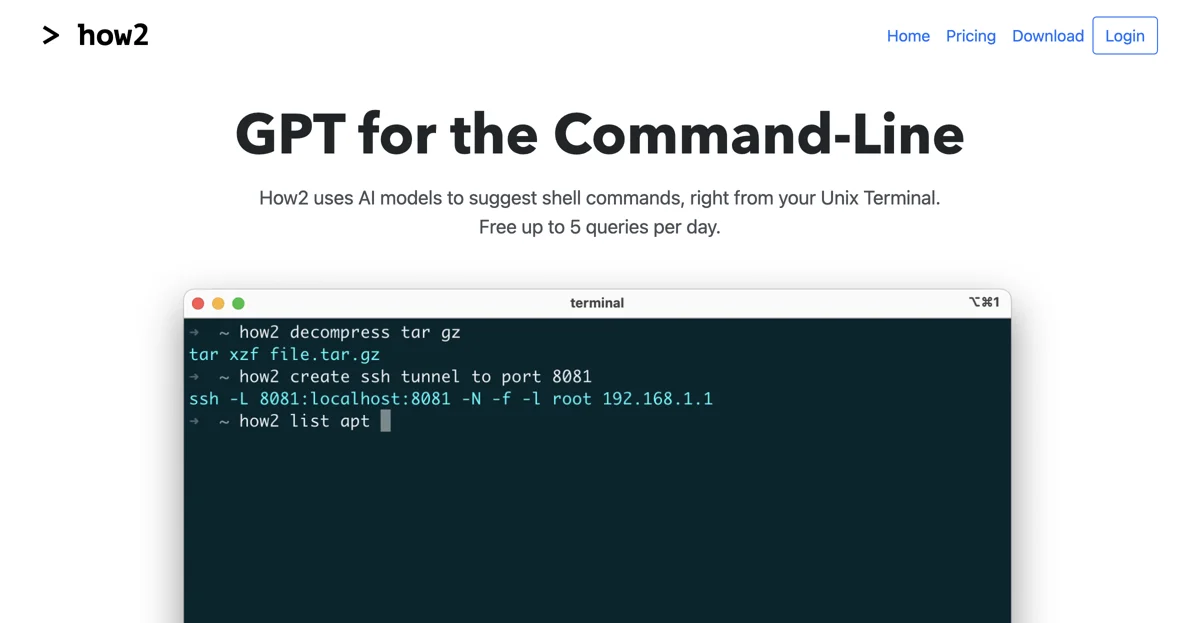 How2: Your AI Assistant for Command-Line Mastery