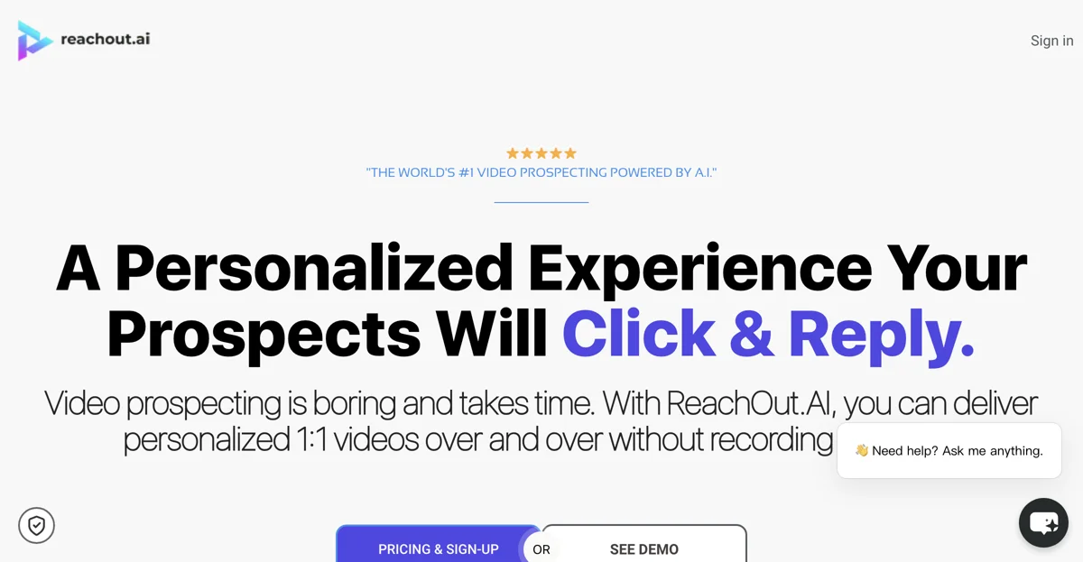 Boost Your Sales with AI Video Prospecting - ReachOut.AI