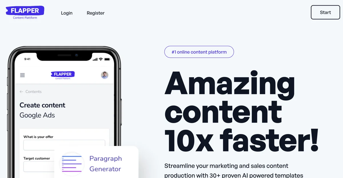 Flapper.ai: AI Content Platform for Sales & Marketing