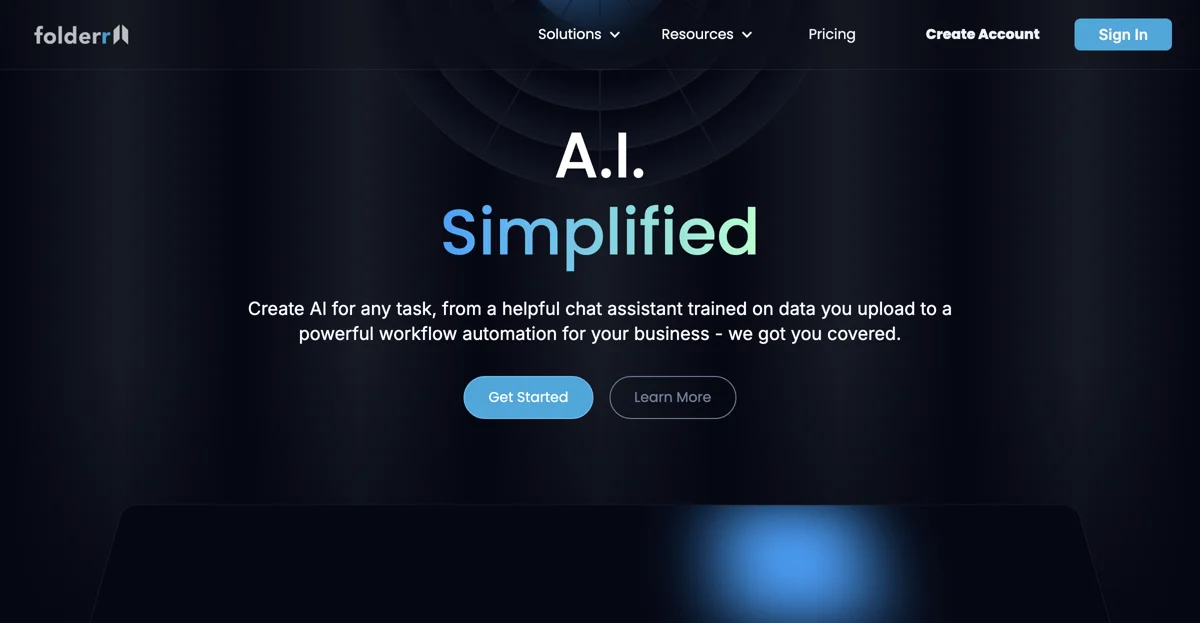 Folderr.com: Simplifying AI for Everyone