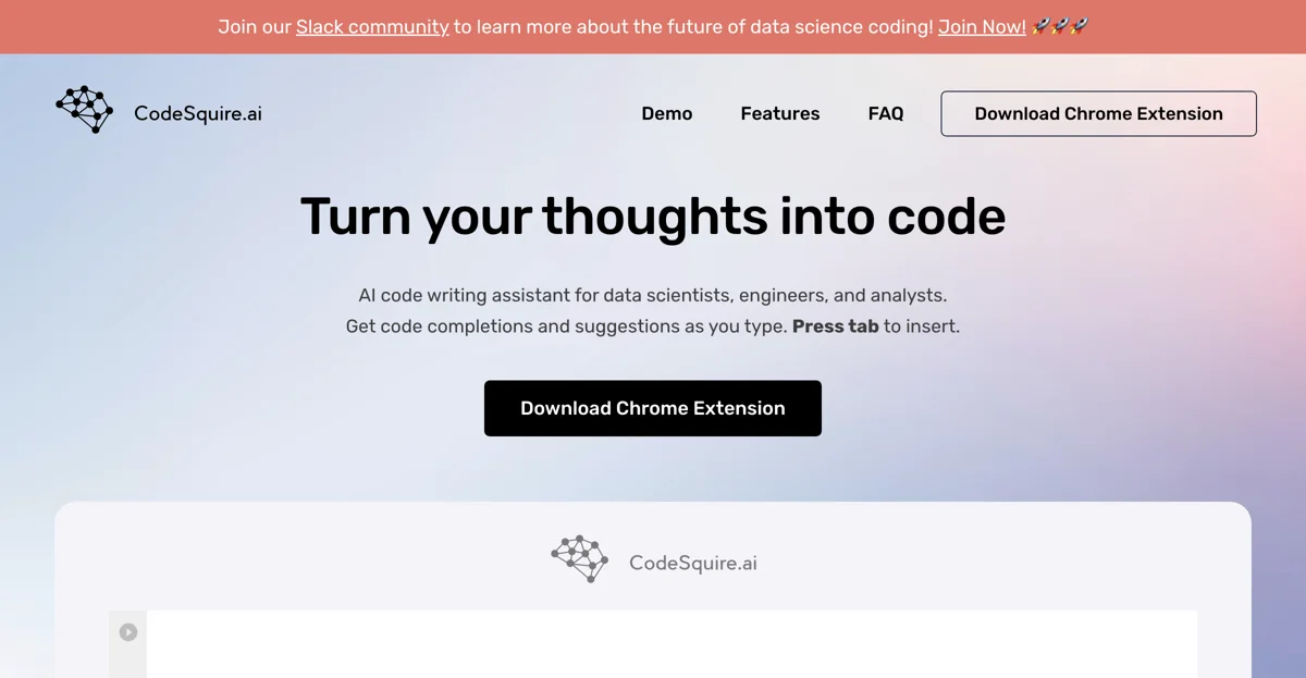 CodeSquire: The Ultimate AI Code Writing Assistant