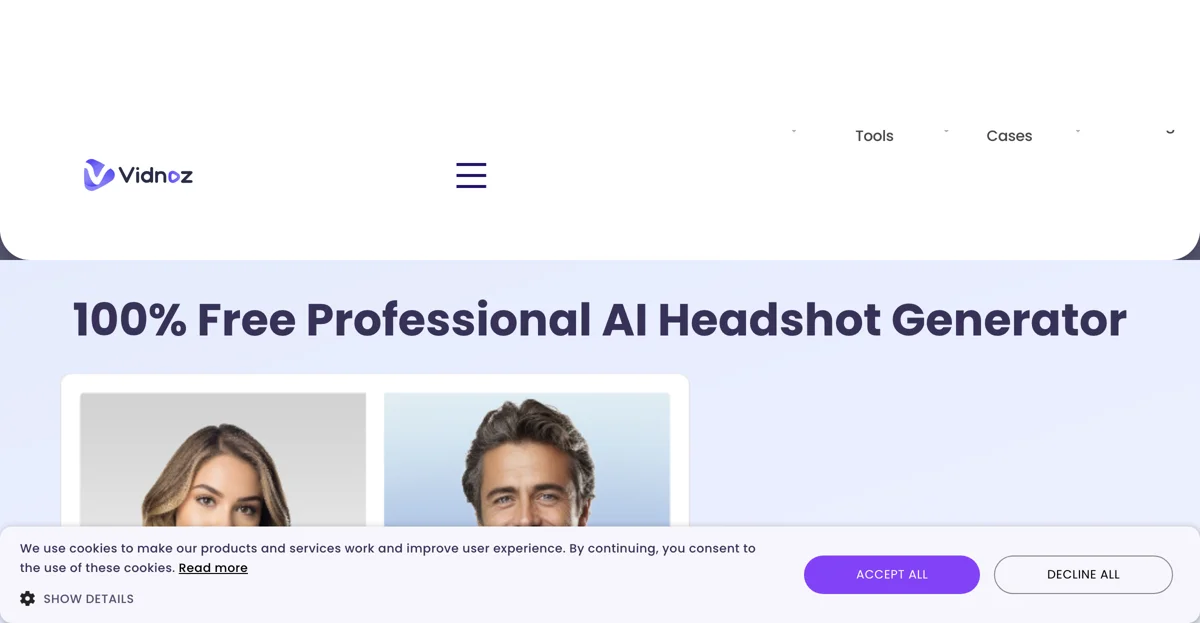 Transform Your Image with Vidnoz AI Headshot Generator