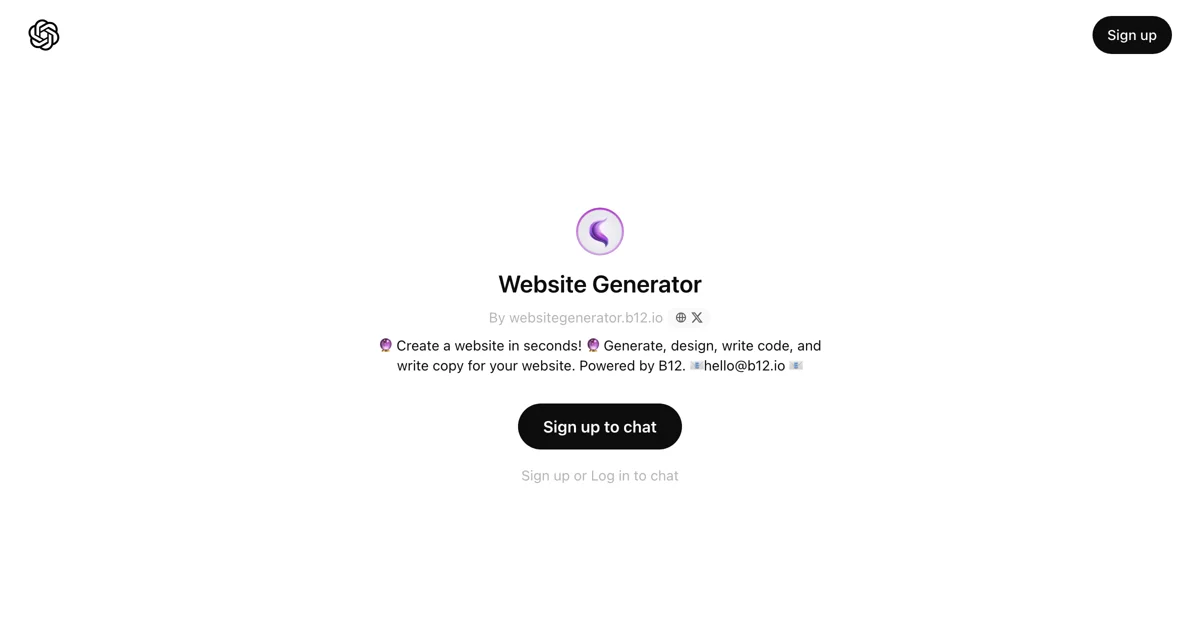 Create Your Website in Seconds with B12's Website Generator