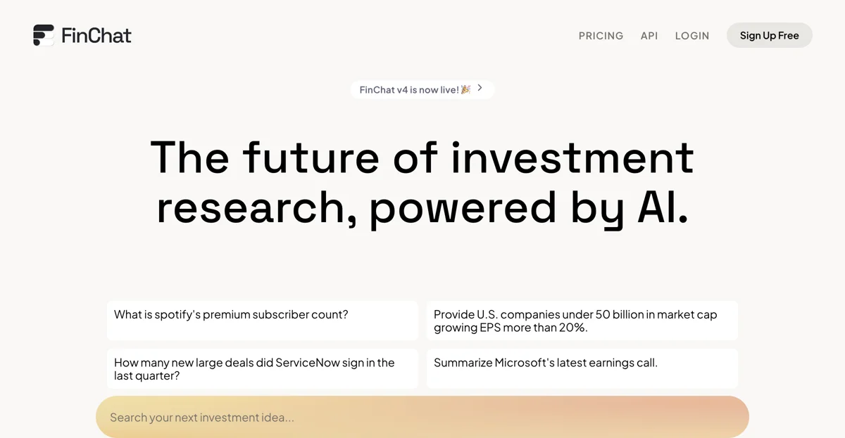 Discover FinChat: Your AI-Powered Investment Research Assistant