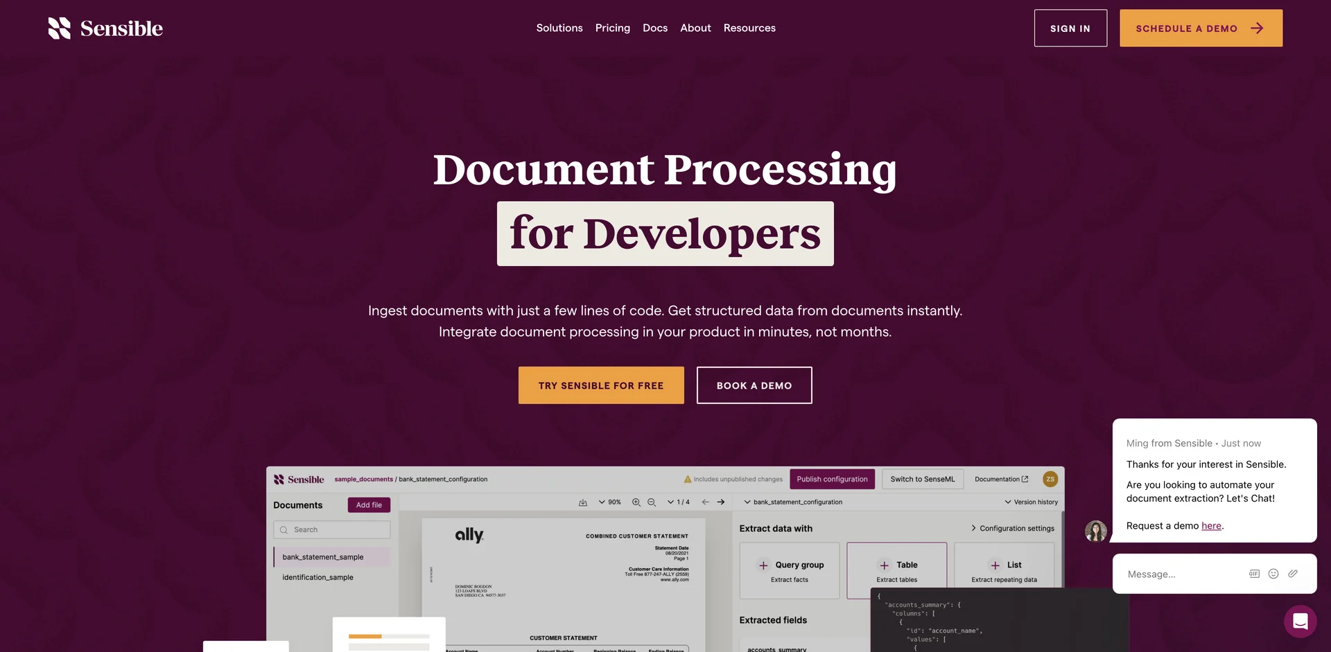 Sensible: Streamline Document Processing for Developers