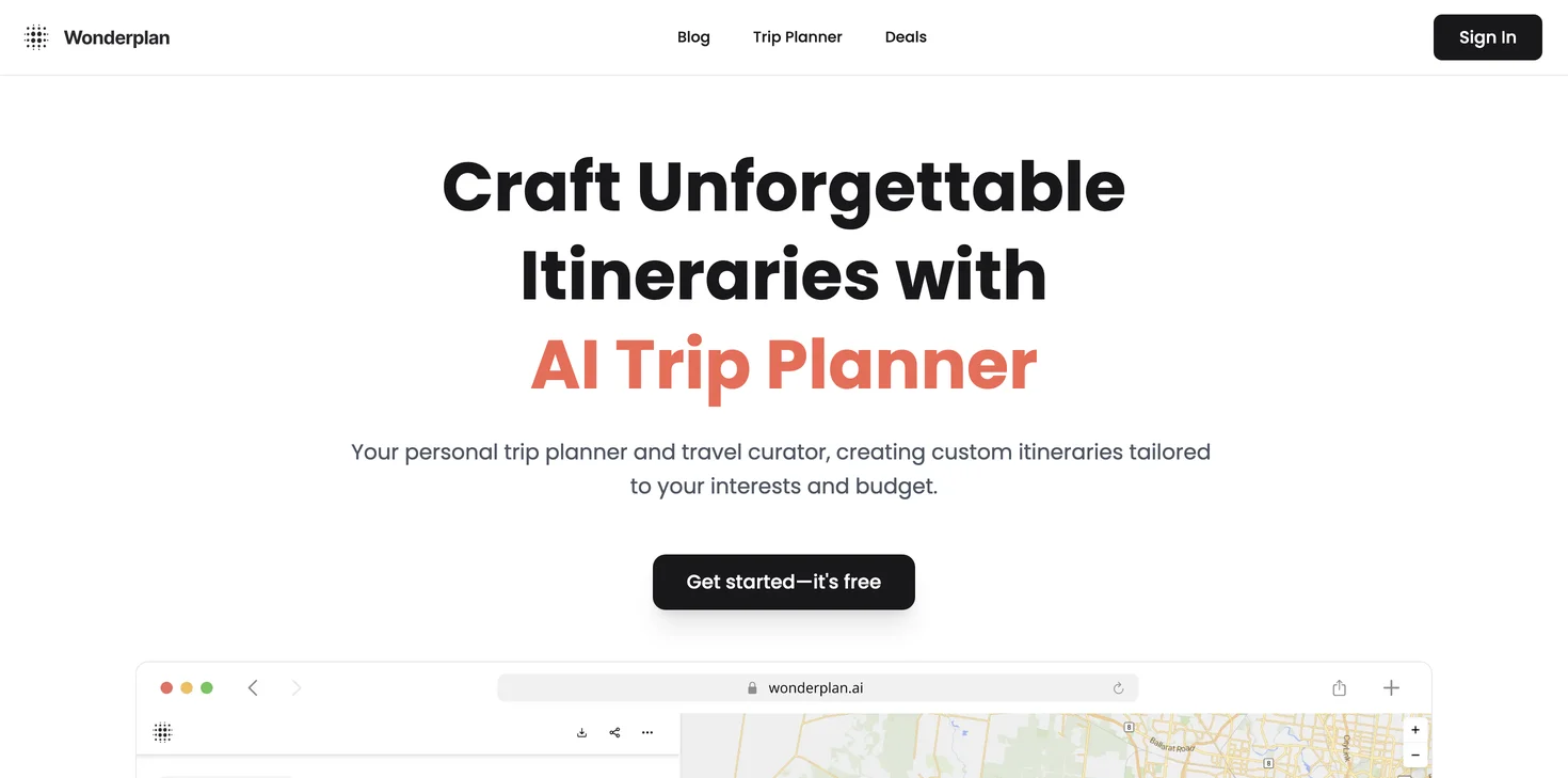 Wonderplan: The Best AI Trip Planner for Unforgettable Journeys