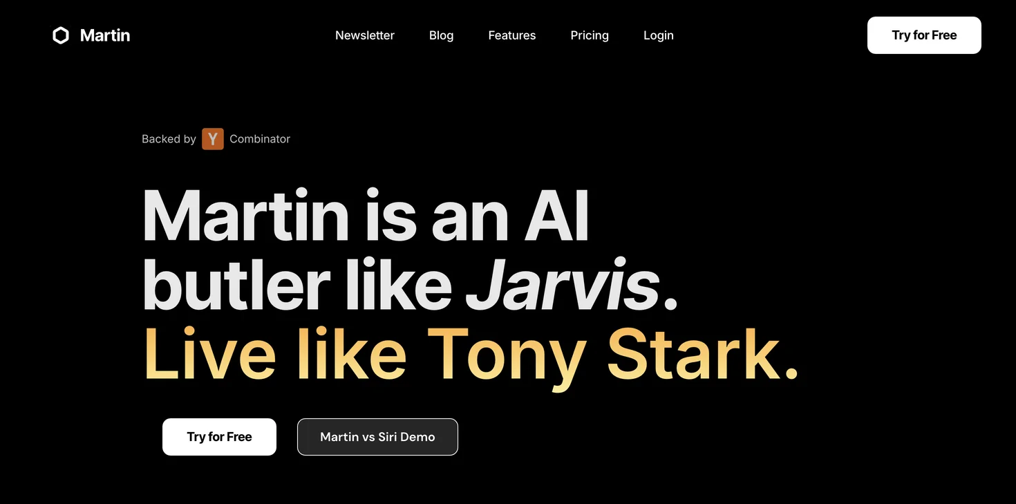 Martin: Your AI Butler Like Jarvis - Try for Free