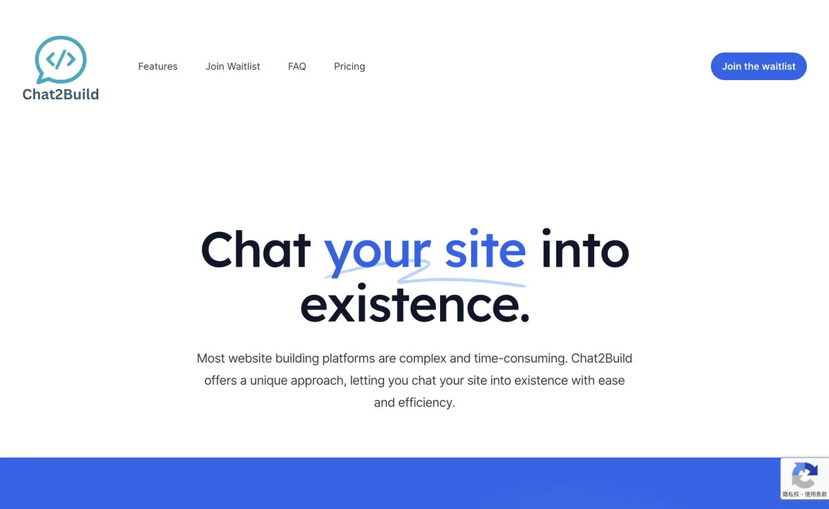 Chat2Build: Effortless Website Creation with AI