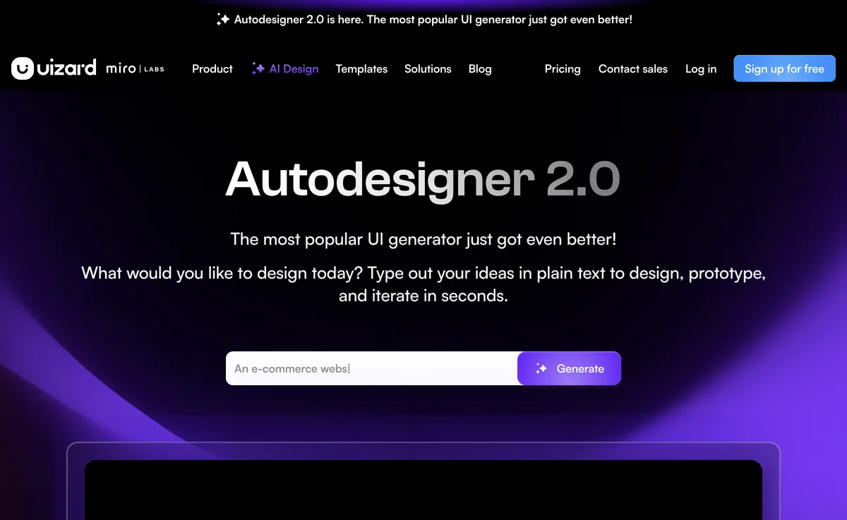 Autodesigner 2.0: The Ultimate AI UI Design Generator