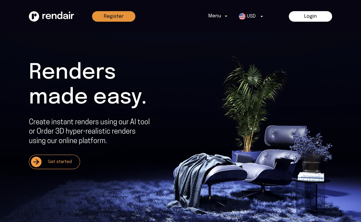 Rendair: Effortless 3D Rendering with AI
