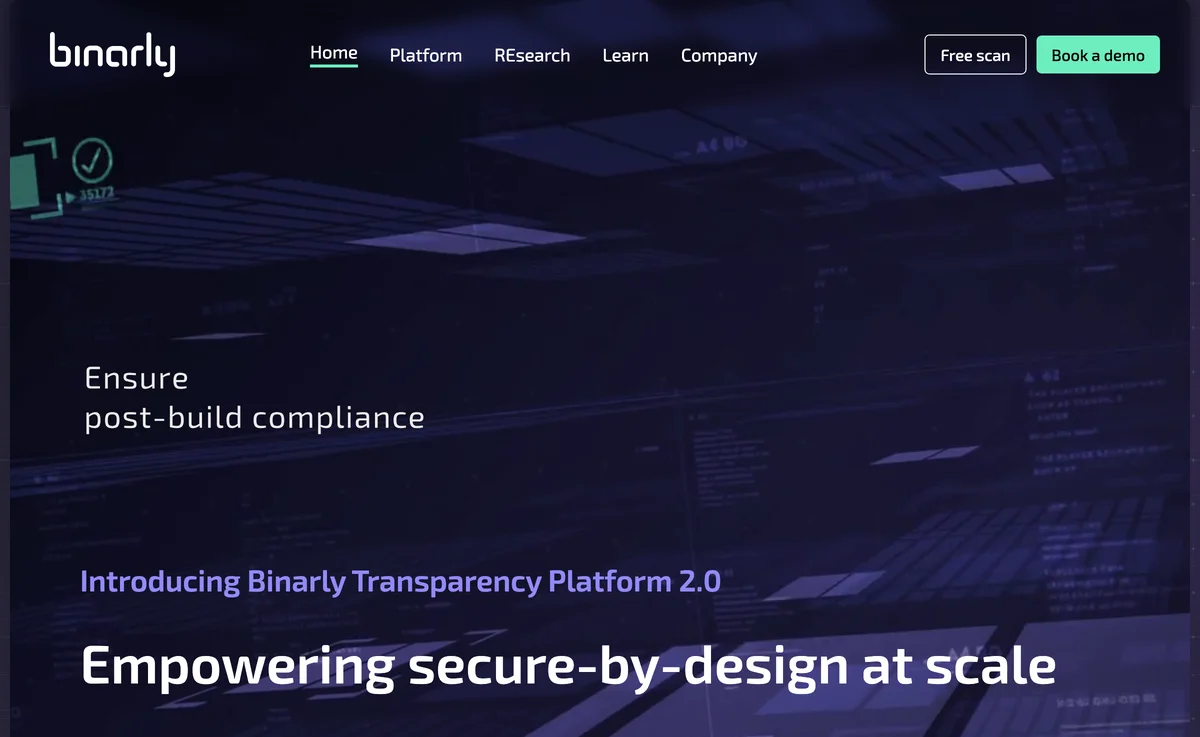 Binarly: Advanced Binary Risk Intelligence for Secure Supply Chains