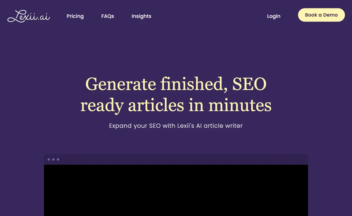 Lexii.ai: Your Go-To AI Article Writer for SEO Success