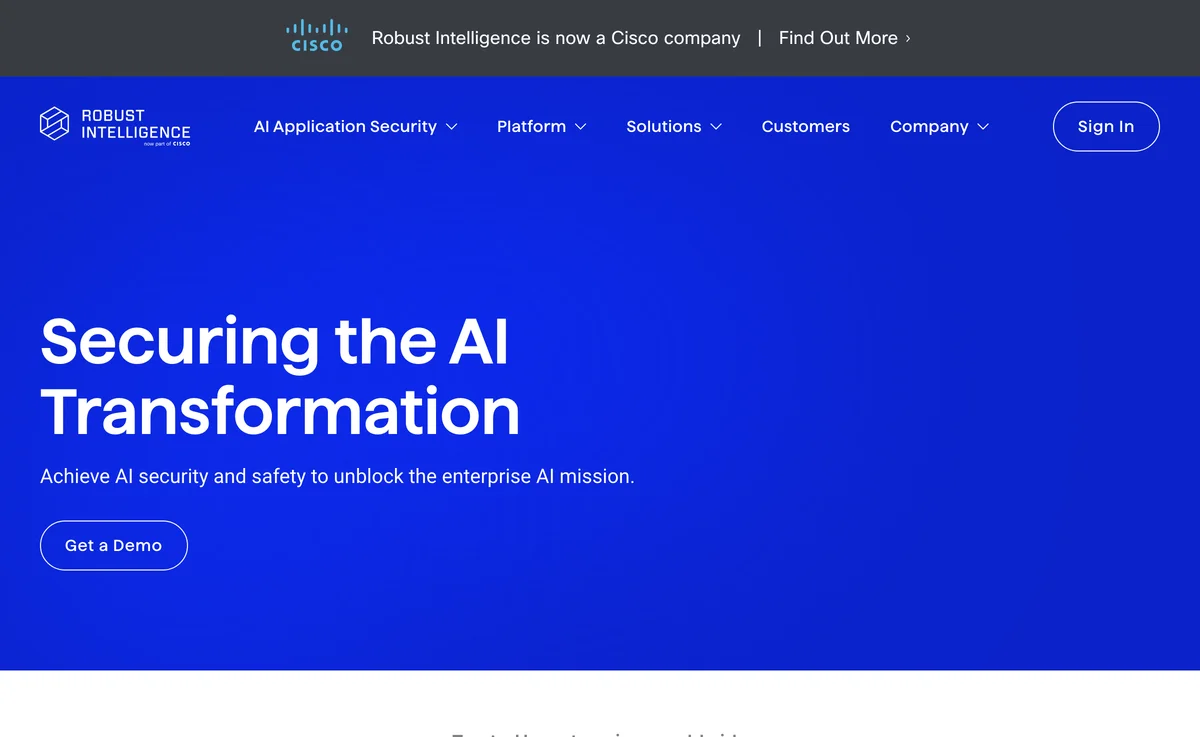 Robust Intelligence: AIアプリケーションセキュリティプラットフォーム