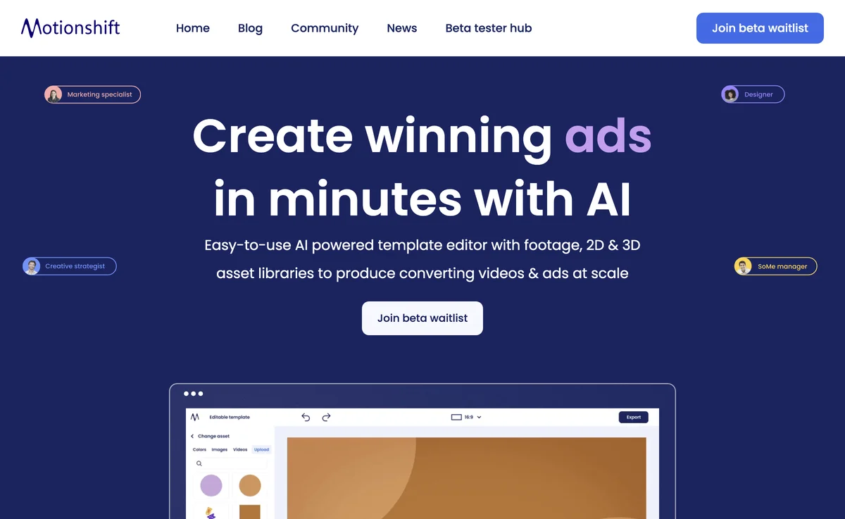 Motionshift: Create Winning Videos in Minutes with AI