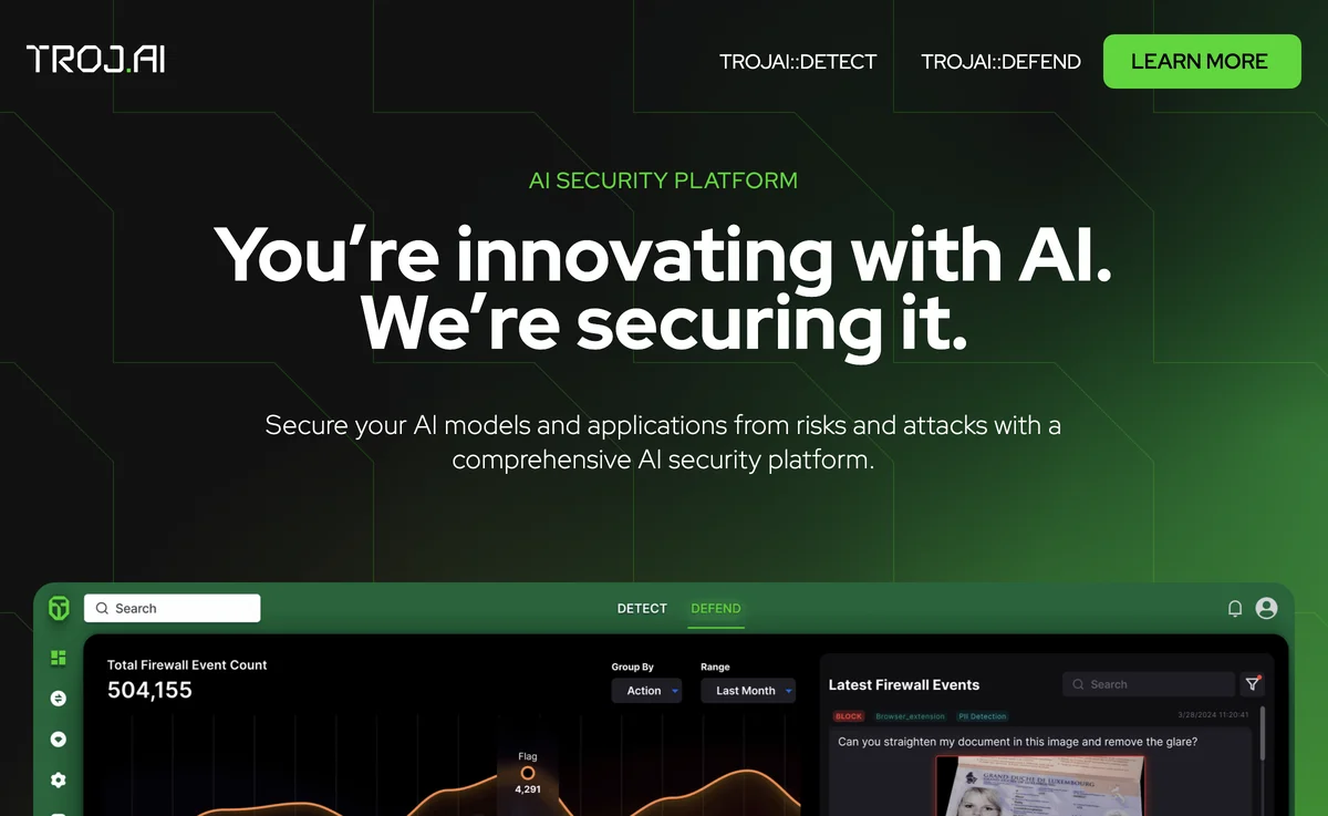 Nền Tảng Bảo Mật AI | TrojAI - Bảo Vệ Đổi Mới AI Của Bạn