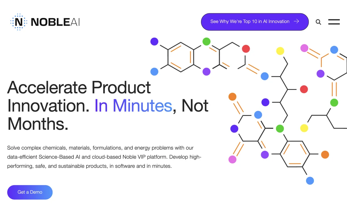 NobleAI: Accelerate Product Innovation with Science-Based AI