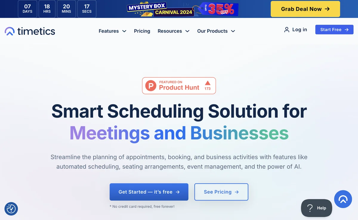 Timetics: Smart Scheduling for Meetings & Events