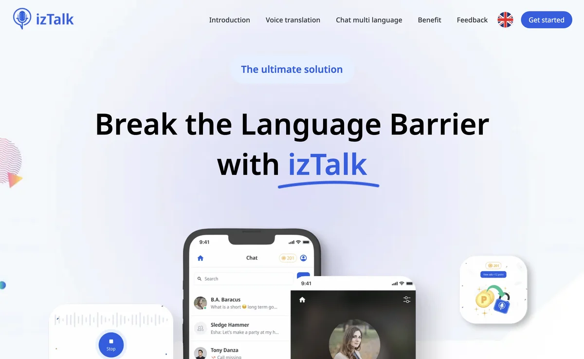 Break Language Barriers with IzTalk - Real-Time Voice Translation