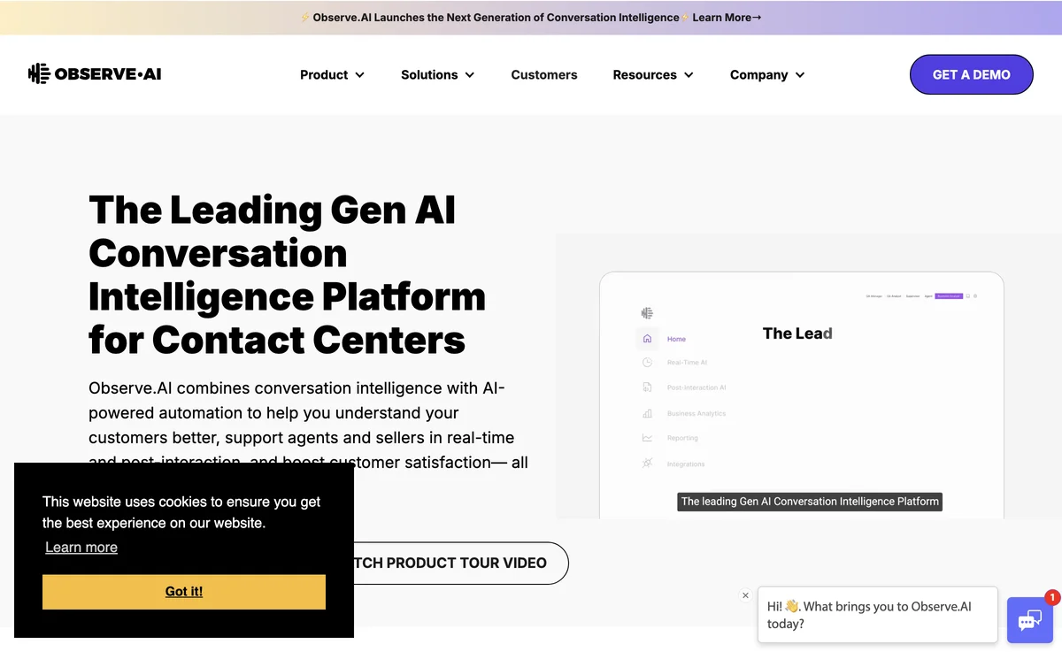Transform Your Contact Center with Observe.AI's Conversation Intelligence