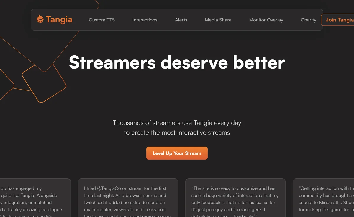 Tangia: Transform Your Streaming Experience with Interactive Tools