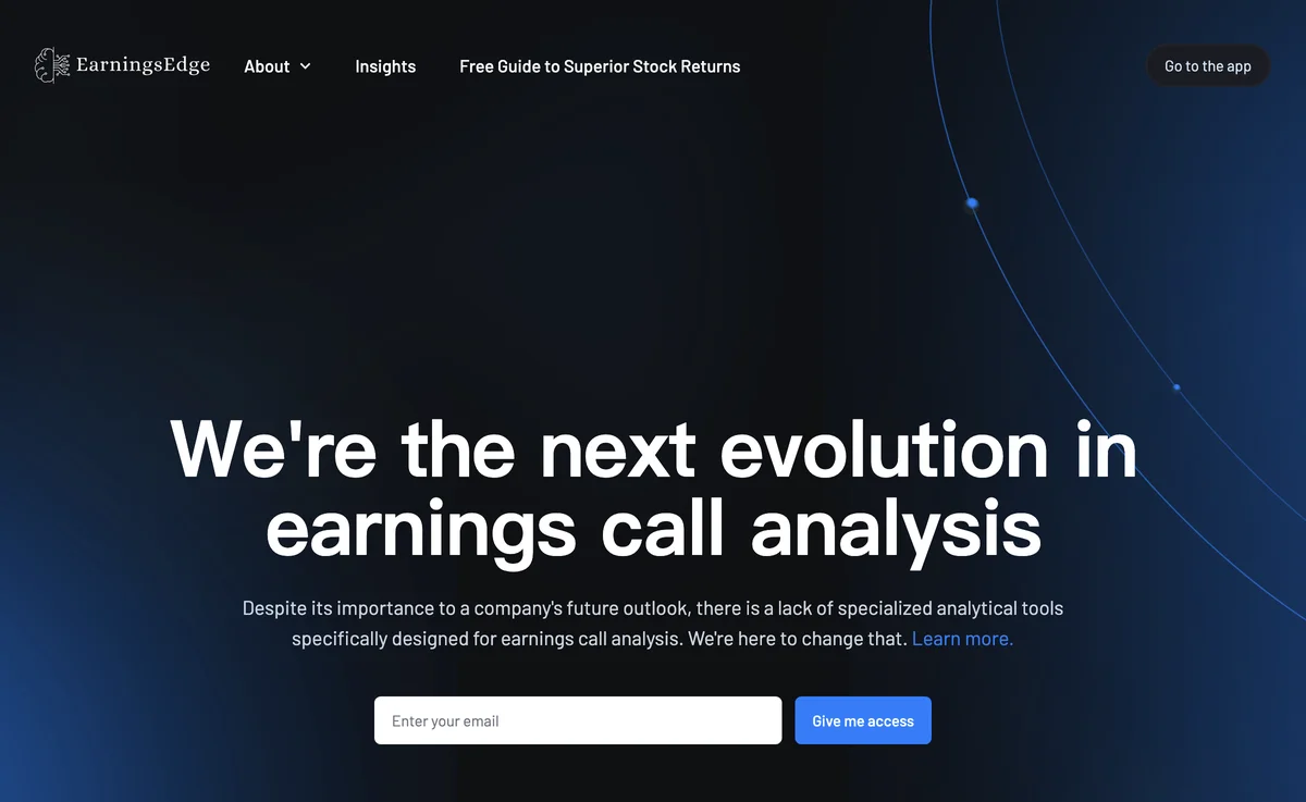 EarningsEdge.ai: Superior Earnings Call Analysis Tool