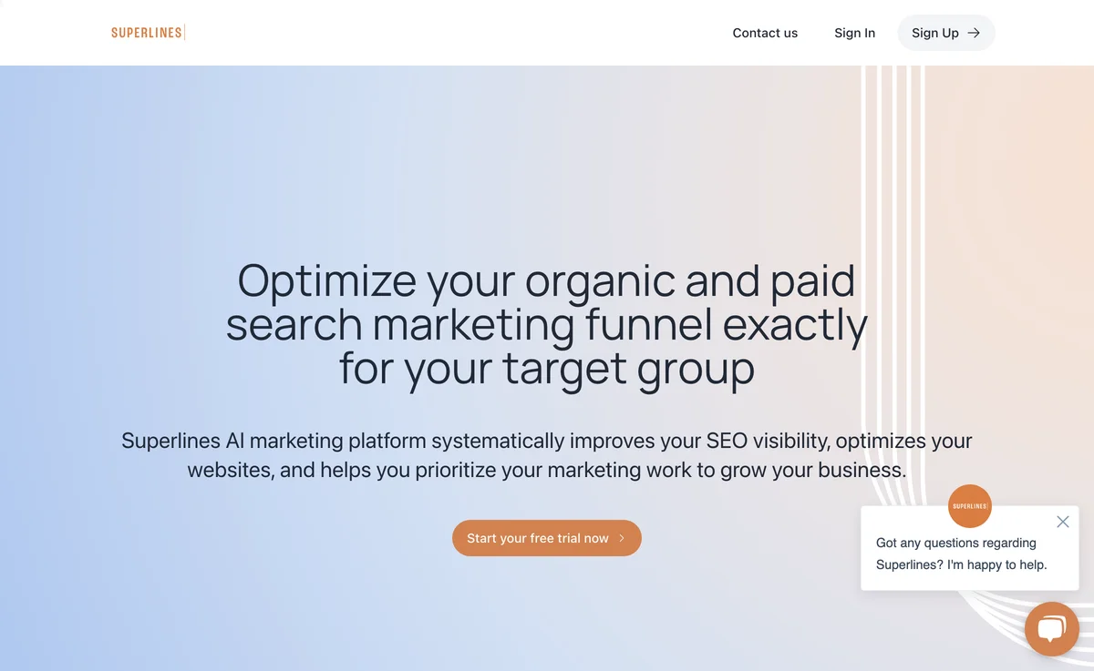 Superlines: Optimize Your Online Marketing Funnel with AI