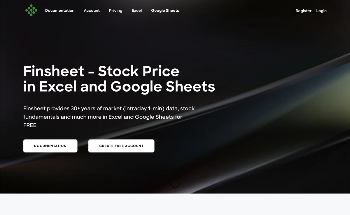 Finsheet: Access Stock Prices in Excel & Google Sheets