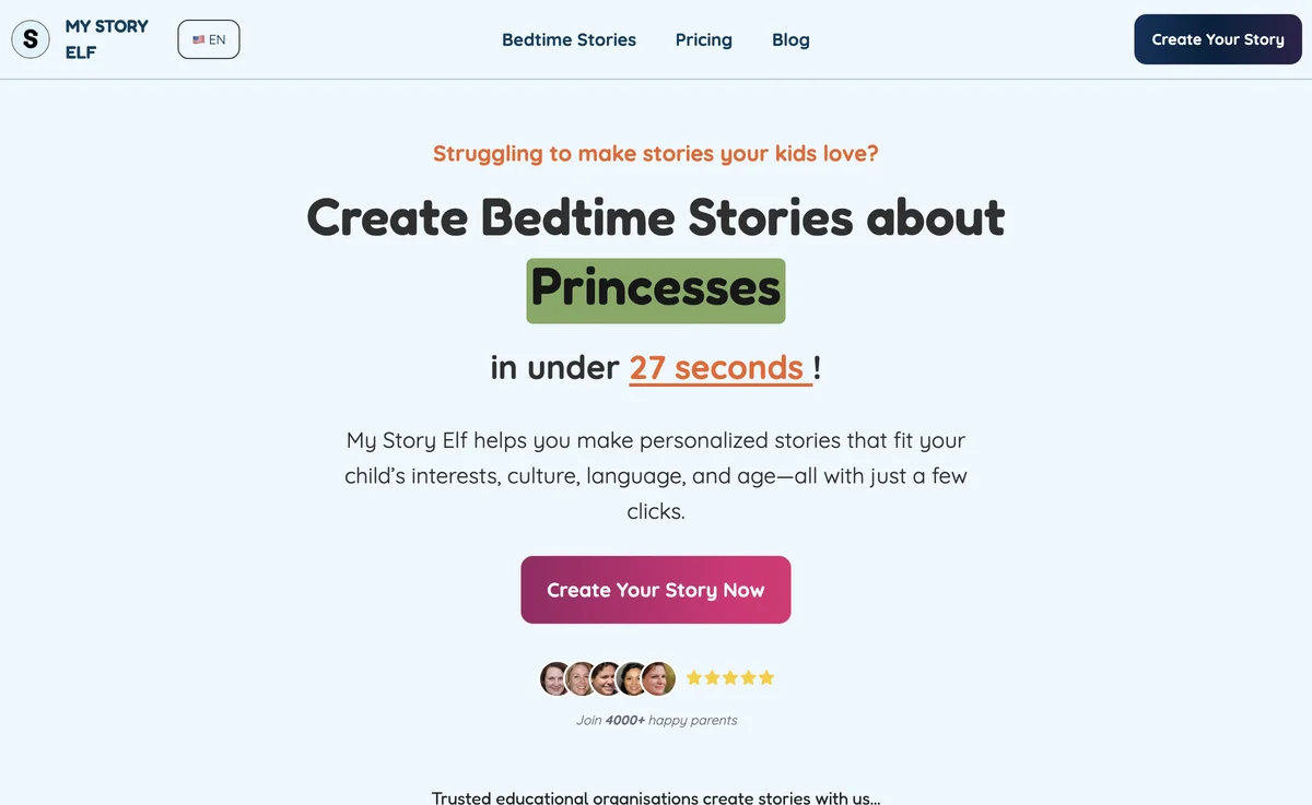 Create Personalized Bedtime Stories with My Story Elf