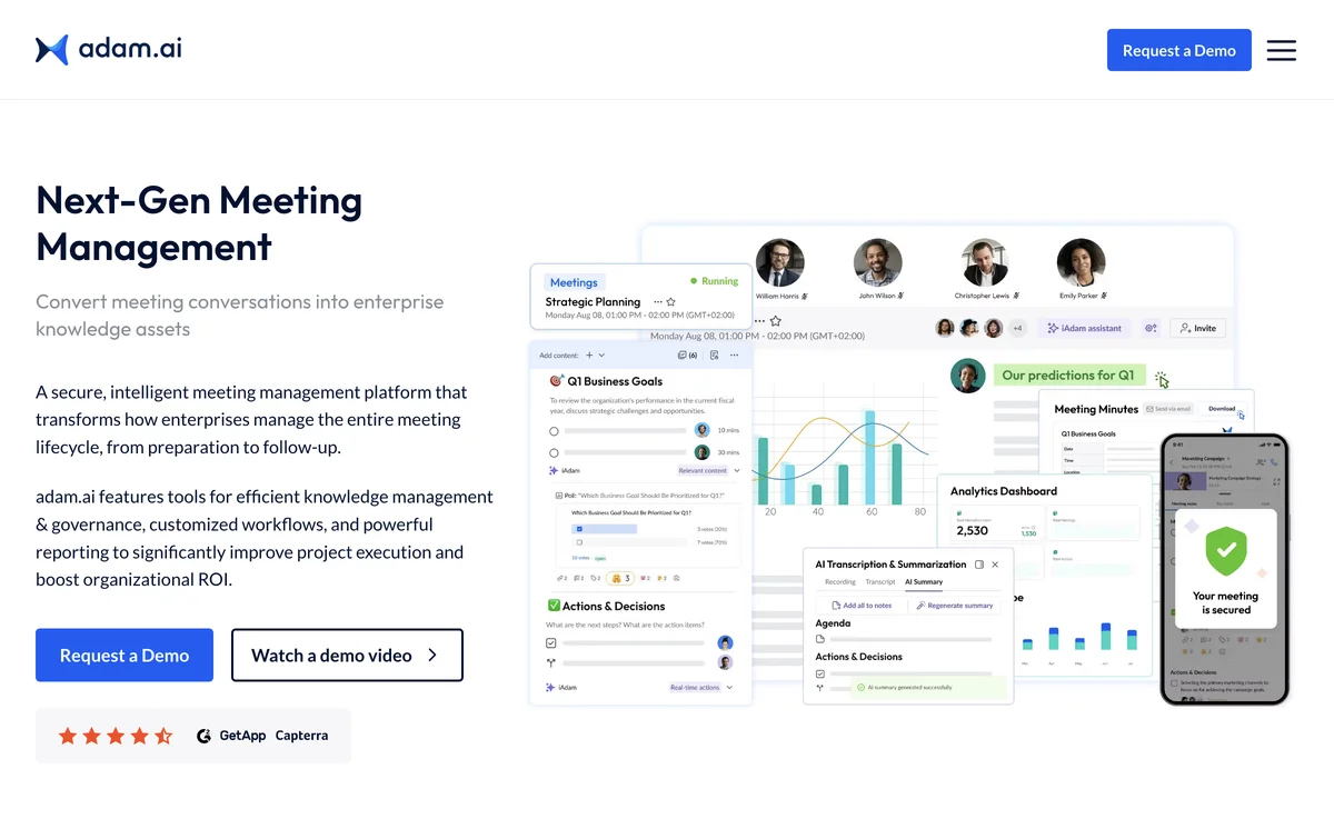 Transform Your Meetings with adam.ai | Next-Gen Management Tool