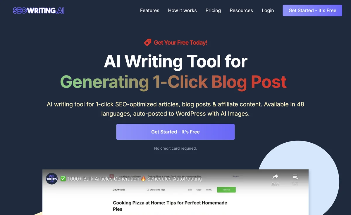 SEO Writing AI: Effortless 1-Click SEO Article Generation