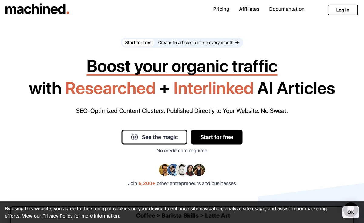 Machined.ai: Automate Your Content Clusters for SEO Success