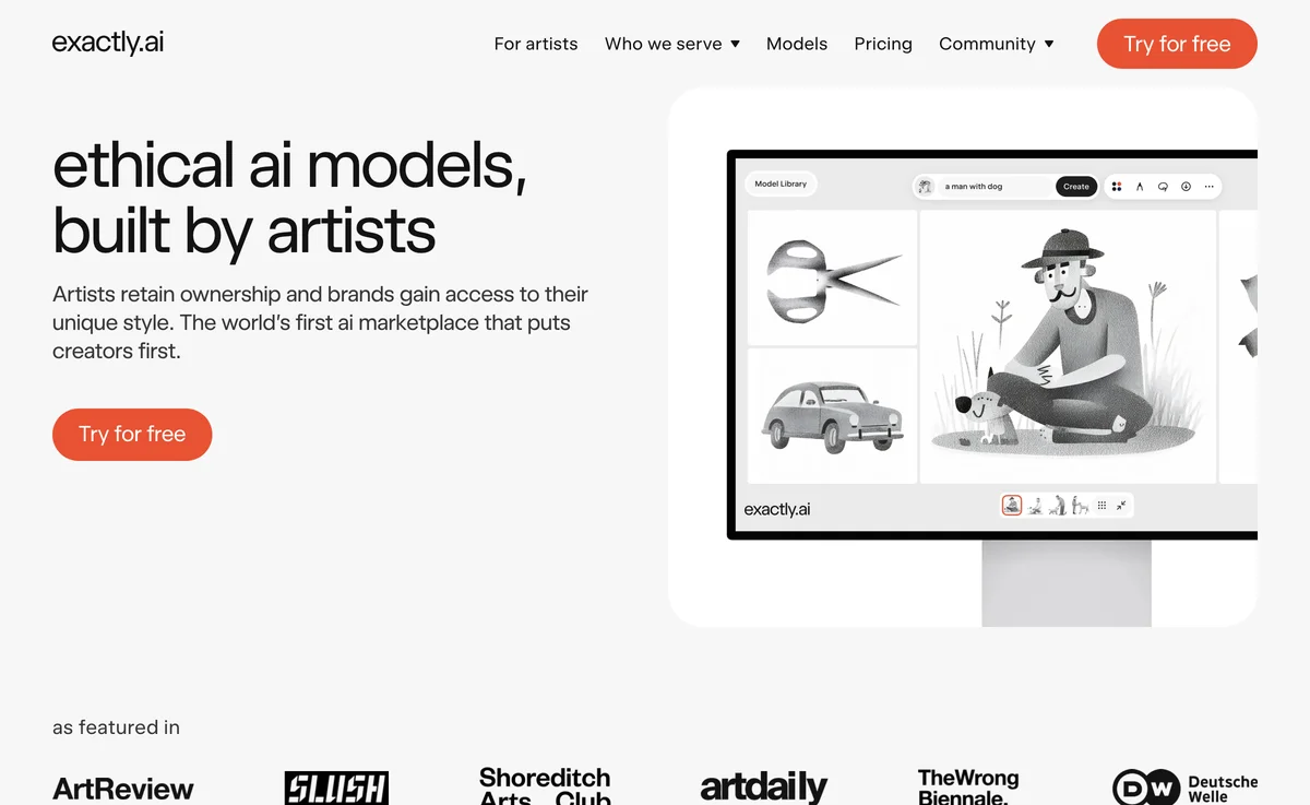 Exactly.ai: Empowering Artists with Ethical AI Models