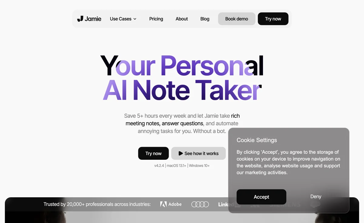 Jamie - Your Personal AI Note Taker