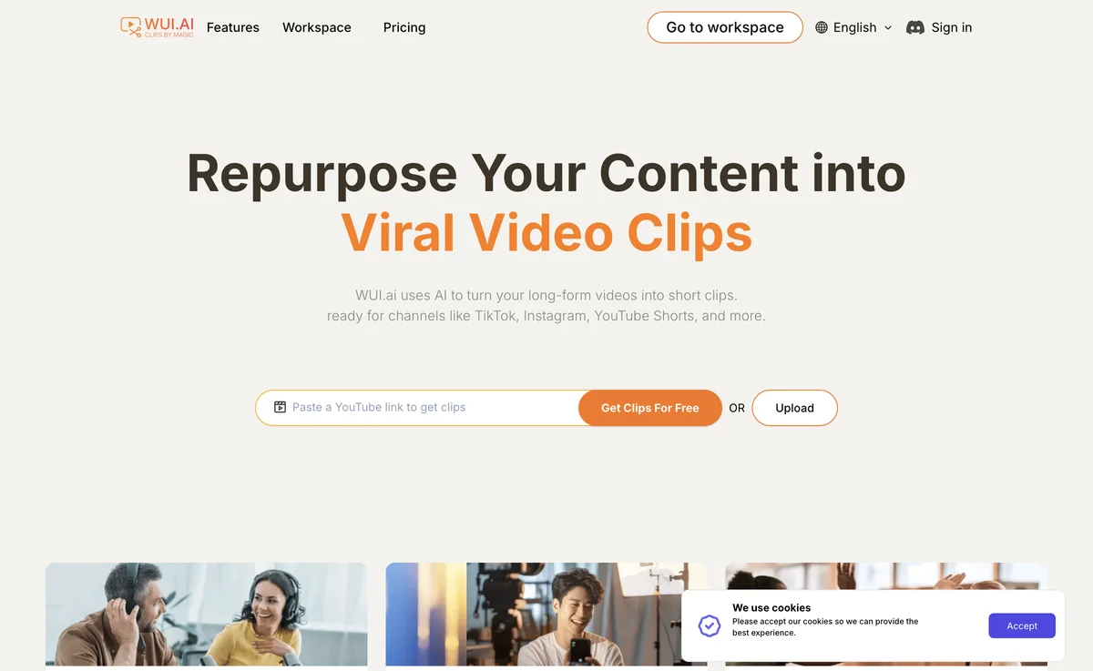 WUI.AI: Effortlessly Create Viral Video Clips