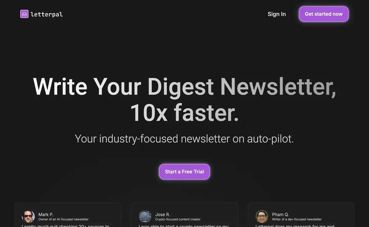 Letterpal: Write Digest Newsletters, Fast and Efficiently