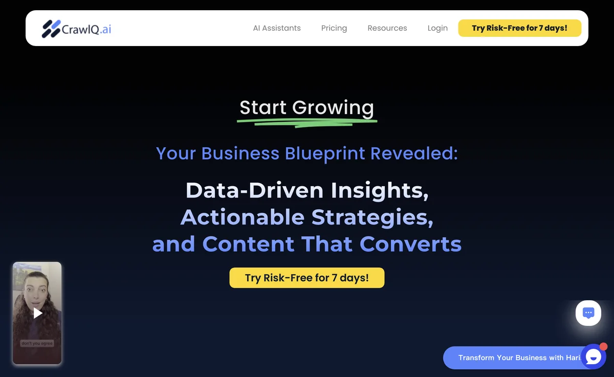 CrawlQ AI: Transform Your Business with Tailored Insights