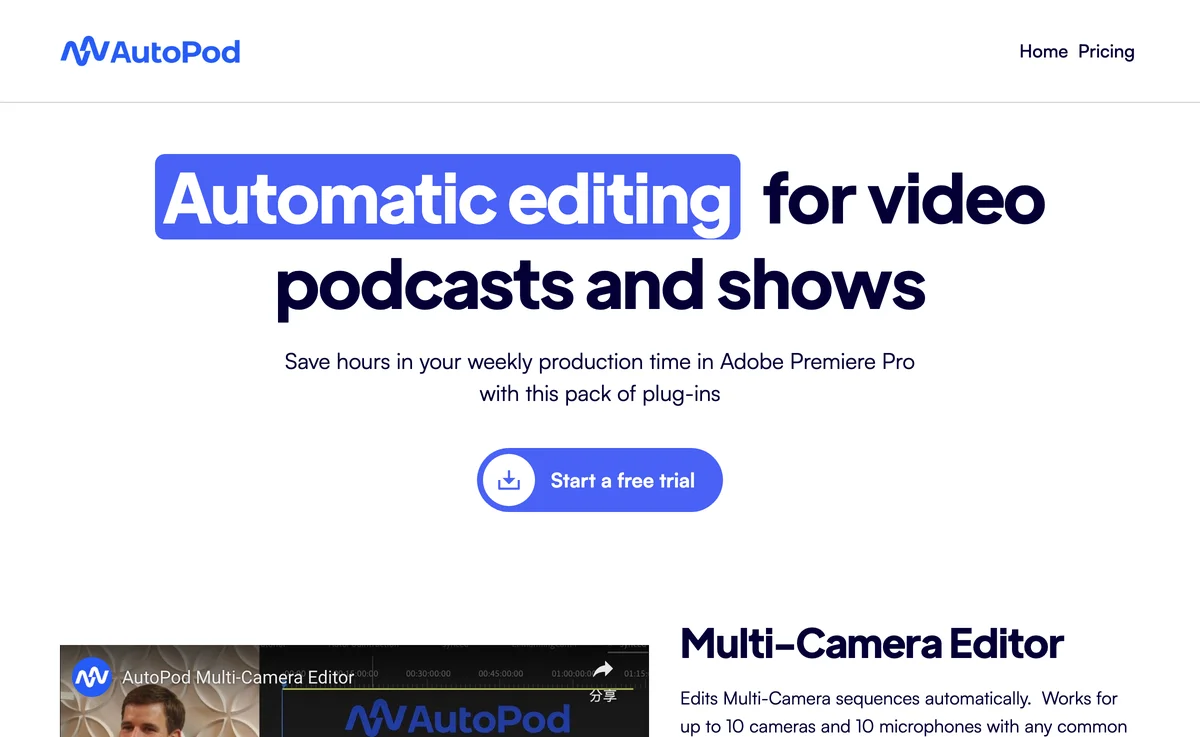 AutoPod - Chỉnh sửa tự động cho Podcast trong Premiere Pro