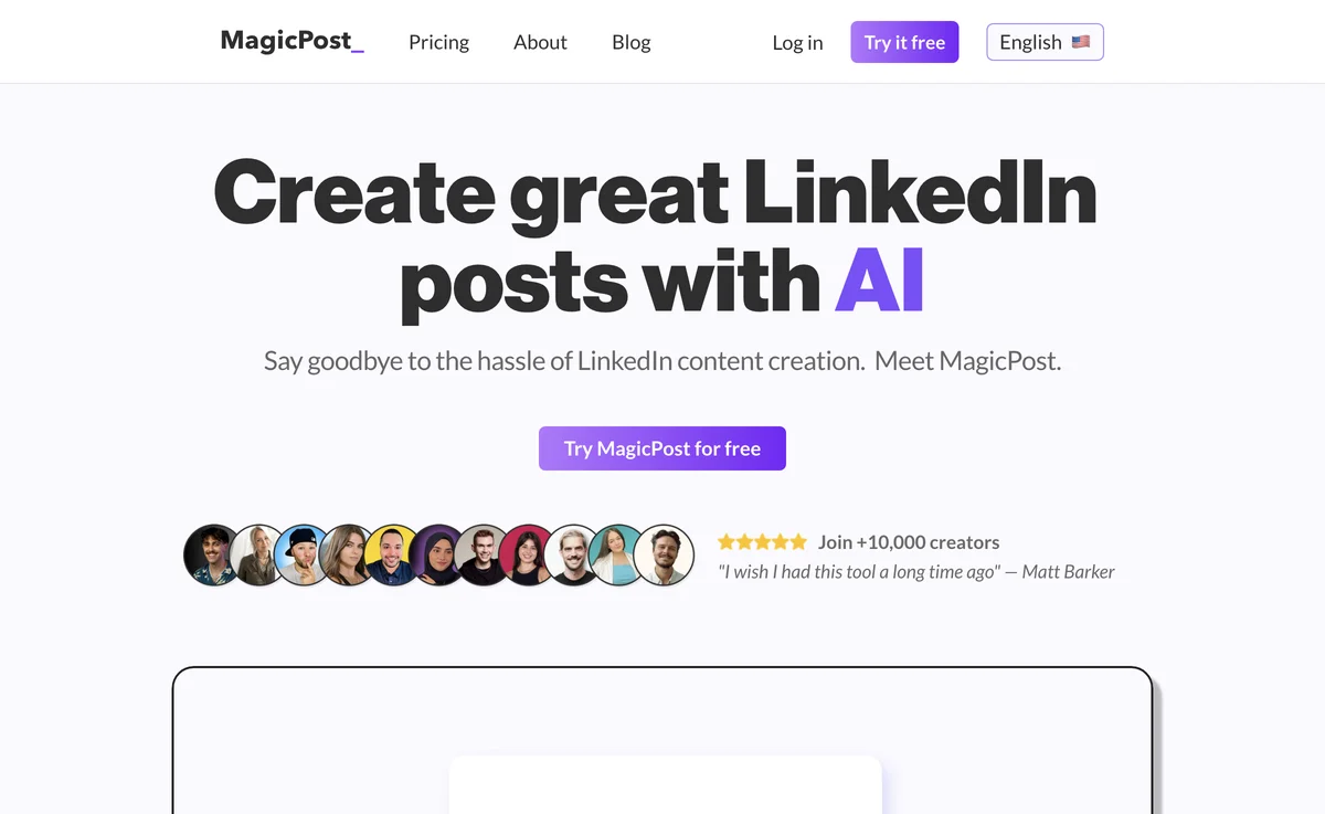 MagicPost: Transform Your LinkedIn Posts with AI