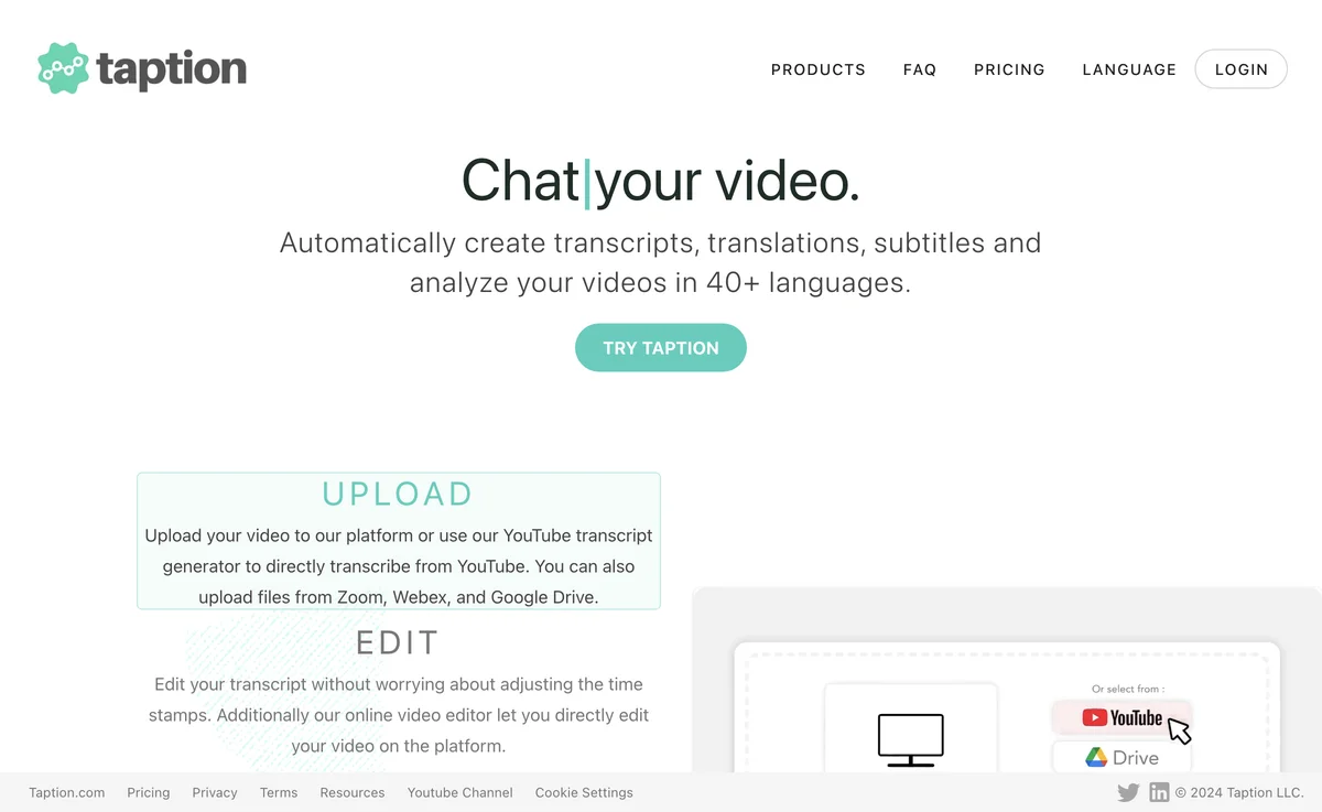 Taption: Effortless Video Transcription and Translation Tool