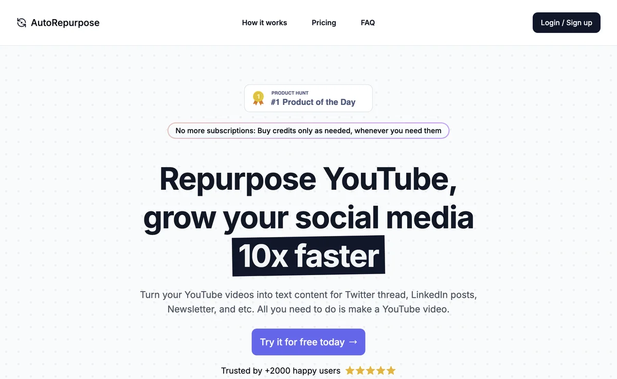 AutoRepurpose: Effortlessly Transform YouTube Videos into Text