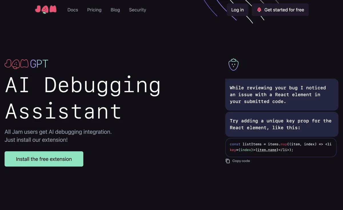 Jam: Your AI Debugging Assistant for Efficient Bug Fixing