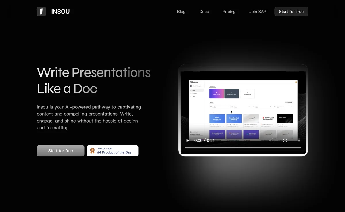 Elevate Your Presentations with Insou's AI Power